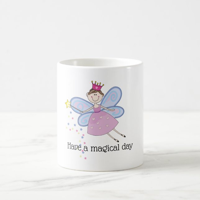Personlig av lila av tecknad av akut rosa, blåfena kaffemugg (Center)