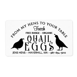 PERSONLIG AV LOGOTYP AV KARTONG Quail Eggs med hjä Fraktsedel
