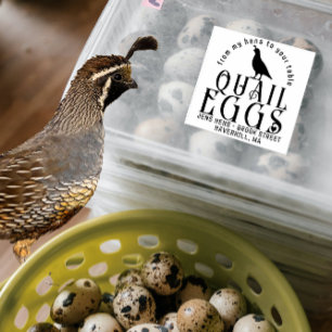 PERSONLIG AV LOGOTYP AV KARTONG Quail Eggs med hjä Stämpel