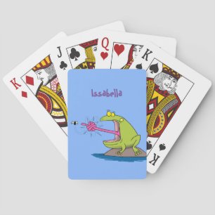 Personlig av lökgroda och fluggroda tecknader casinokort