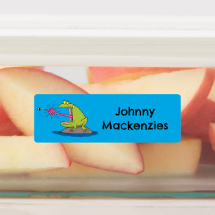 Personlig av lökgroda och fluggroda tecknader klistermärke