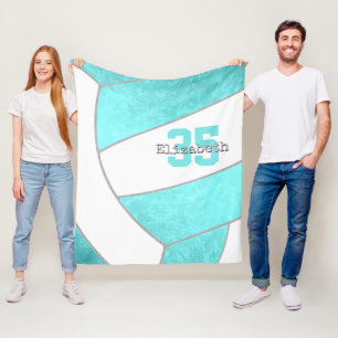 personlig av lysande turkos volleyball fleecefilt