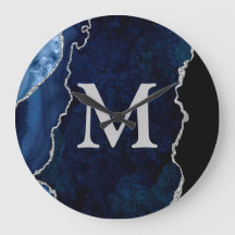 Personlig av marinblått agate (monogram)