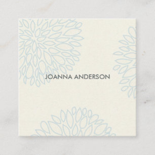 PERSONLIG AV MINIMAL BLOMMIGT FÖR VÄTSKA ELEGANT FYRKANTIGT VISITKORT