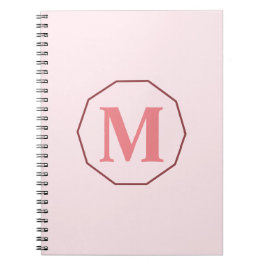 personlig av monogram för elegant för Rosa Anteckningsbok