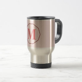 personlig av monogram för elegant för rosa resemugg