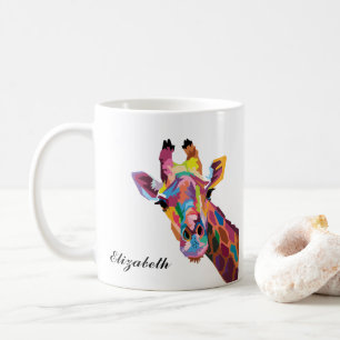 Personlig av Mugg av färglöst giraffe-popptek