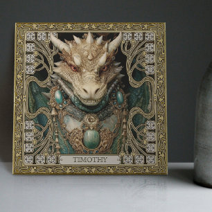 Personlig av Mystical Dragon Spirit Altarbit Kakelplatta