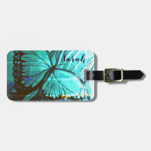 Personlig av Namn Benice Butterfly Bagagebricka