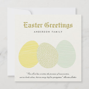 Personlig AV PÅSKÄGG FÖR SKICKLIGA SUBTLE-PASTEL Julkort