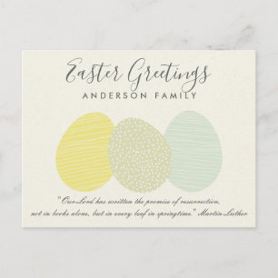 Personlig AV PÅSKÄGG FÖR SKICKLIGA SUBTLE PASTEL-P Helg Vykort