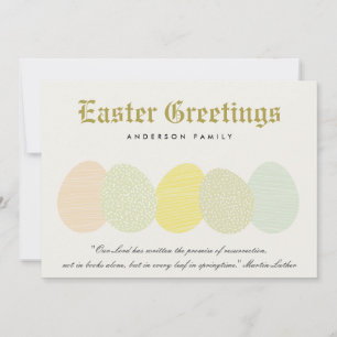 Personlig AV PÅSKÄGG FÖR SKICKLIGA SUBTLE PASTEL-P Julkort