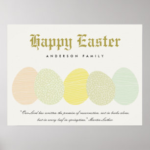 Personlig AV PÅSKÄGG FÖR SKICKLIGA SUBTLE PASTEL-P Poster