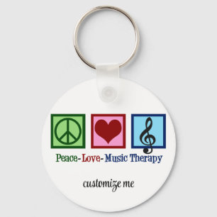 Personlig av Peace Kärlek Music Therapy-terapi Nyckelring