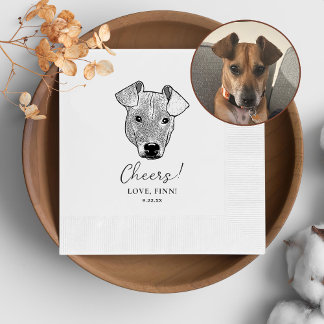Personlig av potkakor Hund Cheers Napkins Pappersservett