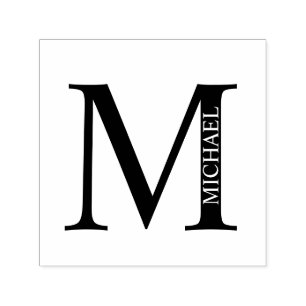 Personlig av professionellens Elegant Monogram Sel Självfärgande Stämpel