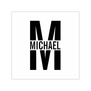 Personlig av professionellens Elegant Monogram Sel Självfärgande Stämpel