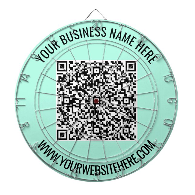 Personlig av QR-kod och Anpassningsbar-text Darttavla (Framsidan)