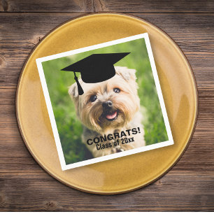 Personlig av rolig hund Photo Studenten Pappersservett