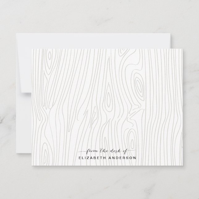 Personlig av rostfritt trä anteckningskort (Framsida)