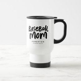 Personlig av svart trendig i Baseball mamma Resemugg