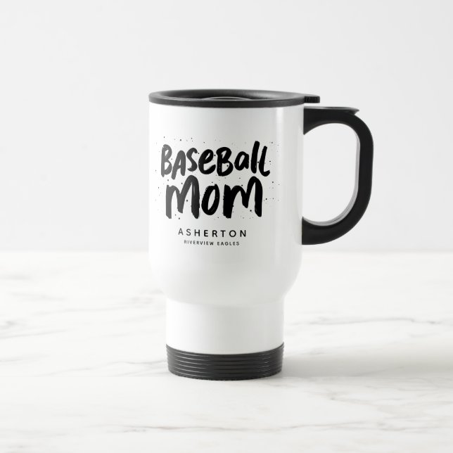 Personlig av svart trendig i Baseball mamma Resemugg (Höger)