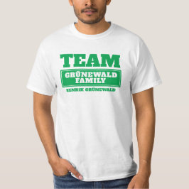 Personlig av teamets grönt eller grupp t-shirt