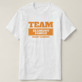 Personlig av teamets orange eller grupp t-shirt