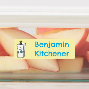 Personlig av tecknad i kylskåp klistermärke