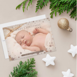 Personlig av Tender Starry-julfotto Julkort