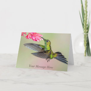 Personlig av vacker Hummingbird Kort