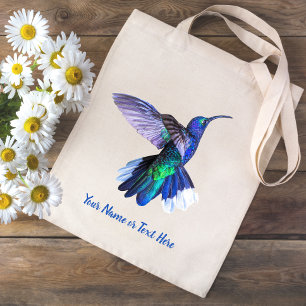 Personlig av vacker Hummingbird Tygkasse