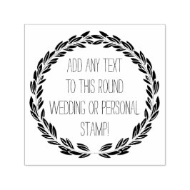 Personlig av valfri text Rund bröllopsstämpel Självfärgande Stämpel