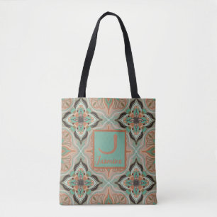 Personlig av vattenfärgen Moroccan Pastel Blommigt Tygkasse