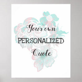 Personlig av vattenfärgsblommor poster