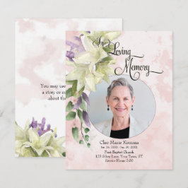 Personlig av vattenfärgsfoto Blommigt Fotosympati Anteckningskort