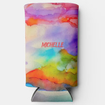 Personlig av vattenfärgsregn för Regnbåge Färg