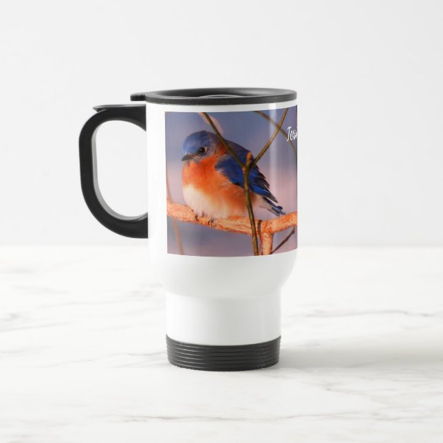 Personlig av vinterblåfågeldjur resemugg (Vänster)