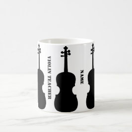 Personlig av Violin Teacher Gift funky Kaffemugg