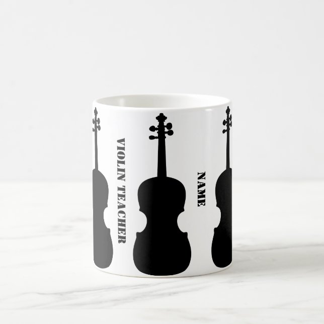 Personlig av Violin Teacher Gift funky Kaffemugg (Center)