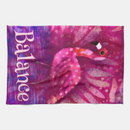 Personlig av viskAbstrakt Rosa Flamingo Kökshandduk