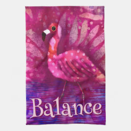 Personlig av viskAbstrakt Rosa Flamingo Kökshandduk