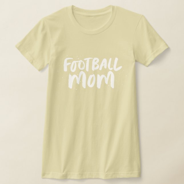Personlig av vit snyggt för fotbollslag mamma t shirt (Laydown)