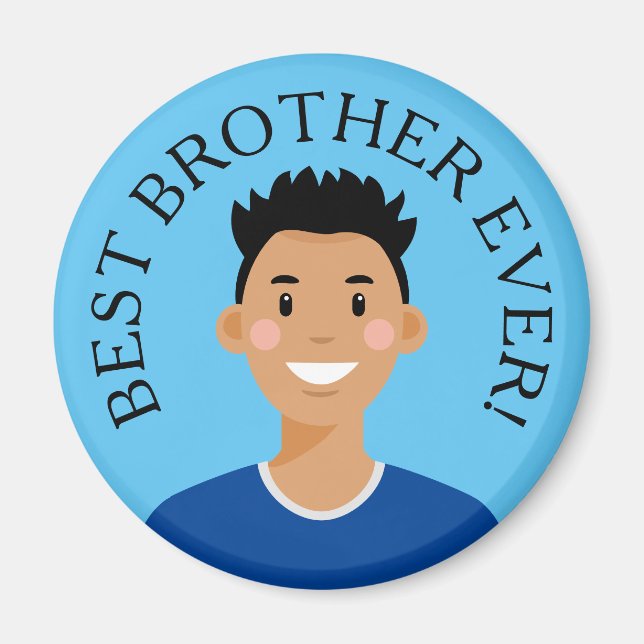 Personlig Avatar Best Brother Now Magnet (Framsidan)