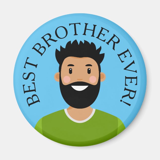 Personlig Avatar Best Brother Now Magnet (Framsidan)