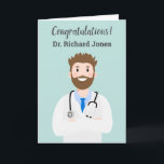 Personlig Avatar Doktor Kort<br><div class="desc">Cute Illustration av en manlig karaktär med en läkare vit jacka. Håret färg kan lätt bytas ut. Klicka bara på Anpassa den här mallen och sedan > Klicka för att anpassa ytterligare.</div>