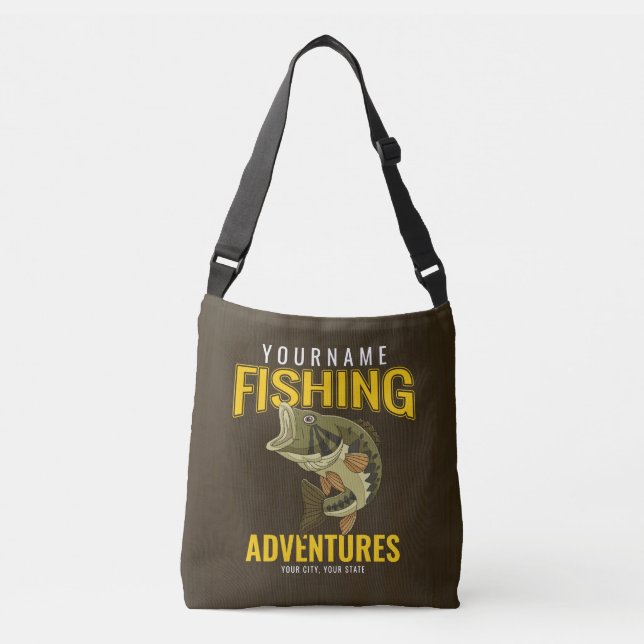 Personlig Äventyr Bass Fish Angler Axelväska (Framsida)