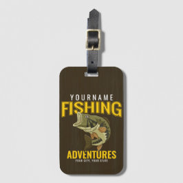Personlig Äventyr Bass Fish Angler Bagagebricka