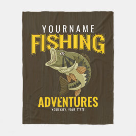 Personlig Äventyr Bass Fish Angler Fleecefilt