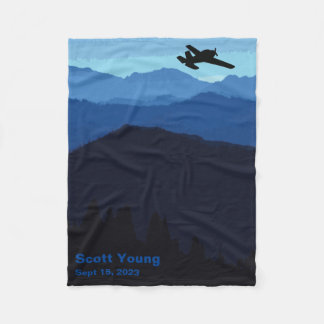 Personlig Aviation Blanket över bergen Fleecefilt